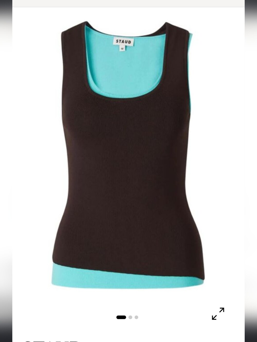 STAUD Hermosa jersey double layer tank top Large